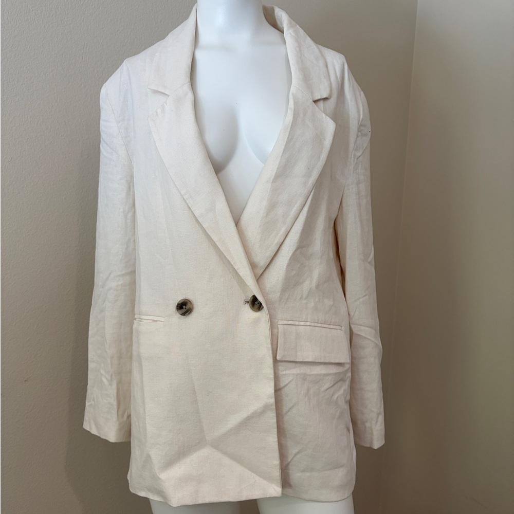 Women's Linen Cream Blazer